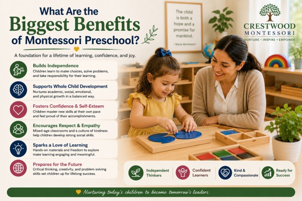 Biggest Benefits of Montessori Preschool