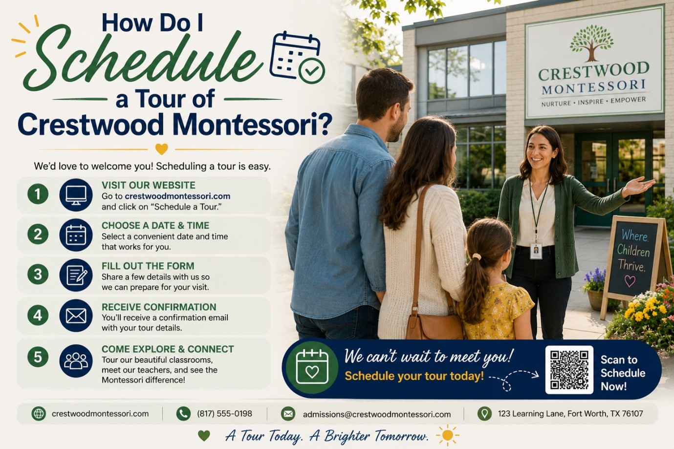 How Do I Schedule a Tour of Crestwood Montessori?